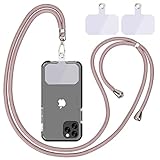 Handykette Universal, Handy Lanyard, Universelles Handy um den Hals hängend mit Pad Handy Lanyard, verstellbar und abnehmbar. (0Roségold)