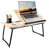 Lapdesks Klappbarer Laptoptisch, höhenverstellbar, tragbar, multifunktional, MDF, Worktop, Sofa, Bed Tisch zum Arbeiten, Lesen, Schreiben oder Watching Movies, Laptop-Ständer (56 x 33 x 24 cm)