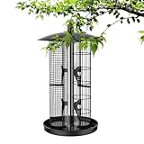 Yhsioaklo Wildvogelfutterstationen | DREI-Rohre-Wetterfeste Futterstelle | Eichhörnchen-sichere Vogelstation,Zum Anlocken von Wildvögeln für Garten, Terrasse, Hof,