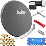Fuba 8 Teilnehmer Digital SAT Anlage 85cm Schüssel DAA850A...
