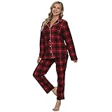 Mnemo Familien Pyjama Weihnachten Partner Pyjama Damen Nachtwäsche Weihnachten Schlafanzug