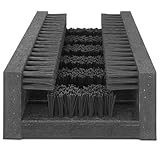 Borstelshop Schuhabstreifer Kunststoff - Fussabtreter Aussenbereich - Fußabtreter Außen - Robuster Schuhabstreifer Aussen Bürsten - Fußabstreifer - 30x27cm - Schwarz