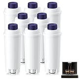 ARETHONE Wasserfilter für Delonghi Kaffeevollautomaten, Ersatz für De'Longhi Wasserfilter DLSC002, Kompatibel mit De'Longhi Magnifica S, Dinamica, Eletta Explorer und ECAM-Serie 8 Stück (1er Pack)