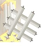 Förderbandrollen 5 Stück Schwerkraft-Rollenförderer, Durchmesser 1 Zoll, 1,3 Zoll, 2 Zoll, 2,4 Zoll, Bandförderrolle, flexibel, Schwerkraft-Rollenförderer for Lager und Fließbänder, weiß(5set D 25mm/1