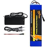 UBETTER 48V Ebike Lithium Akku, 48V 10AH 14AH 20AH Elektrofahrrad-Akku mit 2A Ladegerät für 250-1400W Elektrofahrrad, Rollermotor (48V 10Ah)