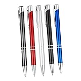 ABOOFAN Kugelschreiber, Metall, Druckkugelschreiber, multifunktional, für Haus und Büro, 5 Stück