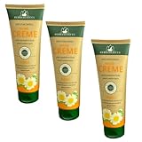 Herbamedicus Handcreme mit Kamille Pflegecreme für empfindliche Hände mit Glycerin und Kamillenextrakt 3x125 ml