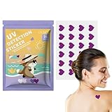 Quaeetyu UV-Patches für Sonnenschutzmittel, UV-Aufkleber für Sonnenschutzmittel - 5-Style-UV-Aufkleber mit SPF-Sensor - 5-Style Variety Pack Sun Patch Wissen Sie, wann Sie Sonnenschutzmittel erneut