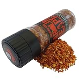 Bergfeld BBQ - Carolina Reaper Flocken 30g in der Gewürzmühle - bis zu 1,6 Mio. Scoville - die SCHÄRFSTE CHILI der Welt - Höllenscharf