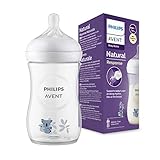 Philips Avent Babyflasche Natural Response – Babyflasche, 260 ml, BPA-frei, für Babys ab 1 Monat, Koalamotiv (Modell SCY903/67)