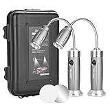 IMAGE Grill Lampe 2 Stück magnetisches LED Grilllicht 360° drehbare BBQ Grillleuchte Beleuchtung für Barbecue Picknick draußen, Geschenke für Männer Papa Ehemann Vatertag