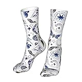 Magie, Mystik, Hexerei, Weiß Herren Damen Sportsocken Schweißableiten Outdoorsocken Atmungsaktiv Wandersocken Für Fitness Spazieren Laufen