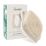 Sndyi Silikon Körperbürste, Silikon Duschbürste für Sanfter Exfoliierender,Blatt-förmiger Silicone Body Scrubber mit Schaumbildenden Borsten, Silicone Duschschwamm für Empfindliche Haut, Haferflocken
