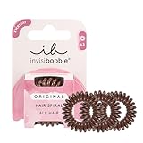 invisibobble Original Haargummi Pretzel Brown I 3x Spirale Haargummis braun für Mädchen, Damen & Herren I designed im Herzen Münchens