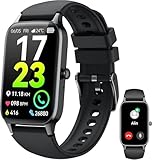 Smartwatch Herren Damen, 1,57' HD Fitnessuhr Herren mit Telefonfunktion, Wasserdicht Aktivitätstracker 110+ Sportmodi, Fitness Tracker mit Herzfrequenz Schlafmonitor Schrittzähler, Android iOS