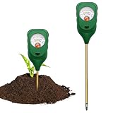 PUTAII Bodenmessgerät 3-in-1，Bodentester für pH, Feuchtigkeit und Fruchtbarkei, Boden Feuchtigkeitsmesser für Gartenarbeit,Rasen,Landwirtschaft und Außen Pflanzen,Kein Batterien erforderlich
