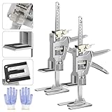 Raynesys 2 Stück Arbeitssparender Arm, 12 Zoll Ganzmetall Hebewerkzeug 440LBS Kapazität, Wandfliesen-Lokalisierer für Möbel, Türen, Board Heber, Präzise Kontrolle bei langsamem/schnellem Abstieg