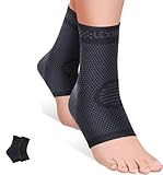 Aubzy2 Stück Knöchelbandagen, Kompressionsstrümpfe gegen Plantarfasziitis & Arthritis. Orthopädisch, atmungsaktiv für Damen & Herren. (L)