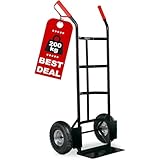 Stagecaptain Carryboy Sackkarre - 200 kg belastbar - Transportkarre für Umzug oder Getränkekisten - Robuster Stahlrahmen und Luftreifen mit 26 cm Ø - Handwagen mit Sicherheits-Haltegriffen - Schwarz
