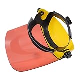 AUTSUPPL Leichter Stoßfester Gesichtsschutz für Schleifen und Schweißen mit Atmungsaktivem Hoher Sichtbarkeit und Umfassendem Schutz vor Spritzern Sägemehl und Hitze für Arbeiter und