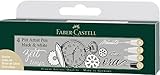 Faber-Castell 167151 - Tuschestift Pitt Artist Pen Black and White, 4er Set