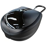 ARGOMAX Mundschutz Sport Mundschutz Etui mit Karabiner Mundschutz Etui Fußball Schwarz