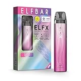 ELFBAR ELFX KIT I kein Liquid kein Nikotin enthalten I 1000 mAh Pod System Kit inkl. 2 Refillable Pods 0,6 & 0,8 Ohm I USB-C Schnellladung MTL/RDL (Silver Pink)