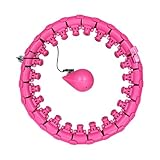 24 Abnehmbarer Infinity Hoop Plus Size Gewichtsverlust Hula Hoop, Hola Gewichtsverlust Fitness Hula Hoop Knoten Beschwerter Fitness Einstellbarer Übungsreifen mit Taillentrimmer für Frauen