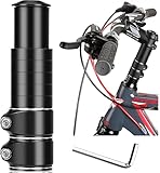 Fahrradlenker Erhöhung Lenkererhöhung Fahrrad MTB mit Sechskantschlüsseln Fahrrad Vorbau Fabelschaftverlängerung Adapter für 28,6 mm Gabel, Aluminium Legierung, Schwarz