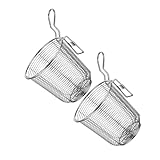 Gatuida 2 Stück Teiliges Edelstahl Hot Pot Sieb mit Feinem Netz und Praktischem Haken Vielseitiger Küchensieb für Nudeln Pasta und Hotpot Effiziente Filtration Platzsparend Robustes