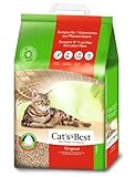 Cat’s Best Original Katzenstreu, 100% pflanzliches Katzenklumpstreu mit maximaler Saugfähigkeit – bekämpft Gerüche natürlich und aktiv, 8,6 kg/20 l (Verpackung kann variieren)