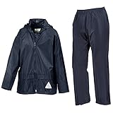 Result 2er Set Kinder Regenjacke und -hose, Navy Blau Blau,...