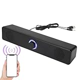 brooksnaji Soundbars für Fernseher, Soundbar-Lautsprecher für Computer, kabelloses Audiosystem mit kraftvollem Klang und tiefen Bässen für TV, Computer, Büro, Gaming, PC, Projektor