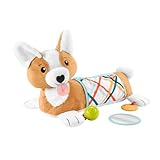 Fisher-Price Baby-Spielzeug zum Spielen in der Bauchlage, 3-in-1 Hündchen Spielkissen mit BPA-freiem Beißring, Rassel und Spiegel-Spielzeug