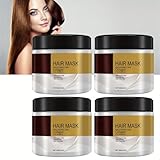 Collagen Haarmaske, Haarbehandlungsmaske, Anti Frizz Haarserum, Haar Maske, Revitalisieren Sie Trockenes, Geschädigtes Haar Und Stärken Sie Die Haarwurzeln, Deep Repair Conditioning (4 Pcs)