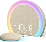ANJANK Extra Lauter Wecker mit Kabelloser Vibration,Lichtwecker & Vibrationswecker für Kinder,Jugendliche,9-Farben Nachtlicht,Doppelalarm,8 Wecktönen,0-100% Dimmer,Digital Alarm clock für Tiefschläfer