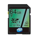 SIMPLETEK - SDXC Karte 64 GB UHS-I U3 - Klasse 10, Hochgeschwindigkeitsspeicher, optimiert für 4K-Videoaufnahme und professionelle Fotografie