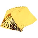 DRESSOOS 600 Stück Goldene Süßigkeiten Verpackungspapiere Pralinen Geschenkpapier Süßigkeiten Geschenkpapier Aluminiumfolie Süßigkeiten Schokolade