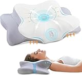 DONAMA Kissen Ergonomisches Nackenstützkissen aus Memory Foam & Nackenkissen für optimale Unterstützung Kopfkissen für Seiten Rücken & Bauchschläfer