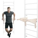 MAMOI® Dip-Barren für Sprossenwand, Trainingsgriffe für Kraftübungen, höhenverstellbar, Calisthenics- und Liegestütztraining, Fitnessgerät für Zuhause, stabile Trainingsbarren