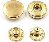 Metall abhängen. DIY10 Sets 10/12/15/17/20 mm Metall-Nähknöpfe Druckknopfverschlüsse Kleidung Nähzubehör, Gold, 12 mm (Farbe: einfarbig, Größe: 20 mm) (Color : Onecolor, Size : 10mm)