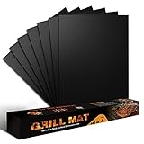 BBQ Grillmatte 33x40 cm Antihaft Backmatte Backpapier leicht zu reinigen und wiederverwendbar für Gasgrill, Backofen, Holzkohlegrill, Elektronischen Grill (7er Set)