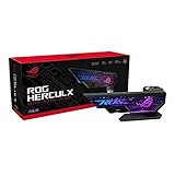 ASUS ROG Herculx Grafikkartenhalter (Stützhöhe 72-128 mm, Montage ohne Werkzeug, integrierte Wasserwaage, Aura Sync, Schwarz)