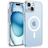 TOCOL für iPhone 15 Hülle für Magsafe, Vollständiger Kameraschutz Nie Vergilbung Stoßfest Kratzfest Magnetisch Handyhülle für iPhone 15 Case, Transparent