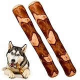 Olivenholz Kauholz für Hunde – Robustes Kauspielzeug zur Zahnpflege, Größe L (250–400 g), 2er Pack