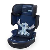 Bebeconfort Disney RoadSafe i-Size, Reboarder Kindersitz, 3,5–12 Jahre (100–150 cm), Folgekindersitz Stitch Disney, Klappbarer Kindersitz, Gurtinstallation, 14 Kopfstützenpositionen, Authentic Stitch