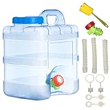 Sparkstarses Wasserbehälter mit Hahn, 10L Kunststoff Wasserkanister, BPA-frei Camping Wasserkanister, Wasserbehälter für Küche, RV, Van, Camping, Schule, Krankenhaus, Outdoor, Garten