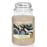 Yankee Candle Duftkerze im Glas (groß) | Seaside Woods | Brenndauer bis zu 150 Stunden | Perfekt zum Muttertag | Geschenke für Frauen