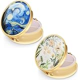 FAYAHAR 2 Stück Pillendose Klein, 3 Fächer Medizin Pillendose, Tablettendose Rund Metall, Tragbare Multifunktionale, für Geldbörse, Zum Aufbewahren, Vitamine, Fischöl, Pillenbehälter