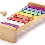 SCHMETTERLINE | Harmonisches Xylophon für Kinder aus Holz mit Notenheft | Glockenspiel und Liederbuch mit 15 Deutschen Kinderliedern | Musikinstrument für Mädchen und Jungen ab 3 Jahren